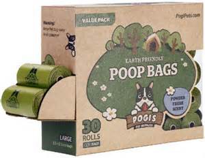 Pogi's Earth Friendly Poop Bags 30 Rolls Box With Dispenser In Use