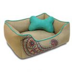 Blueberry Pet Heavy Duty Microsuede Overstuffed Dog Bed, Recyclable & Removable Stuffing