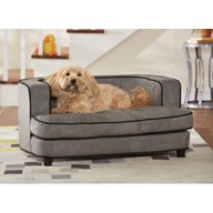 Enchanted Home Pet Cliff Bed Ultra Plush Pet Bed, 34.5" L by 22.5" W, Grey