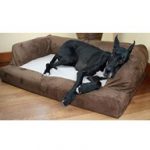 Baxter Couch Microsuede Chocolate Color with Antipill Polar Fleece Seat X-Large