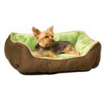 K&H Manufacturing Self-Warming Lounge Sleeper Small Mocha/Green 16-Inch by 20-Inch