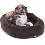 52 inch Chocolate Suede Bagel Dog Bed By Majestic Pet Products