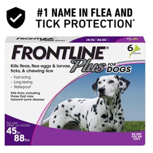 FrontLine Plus Flea Tick Treatment 45-88 Lbs.