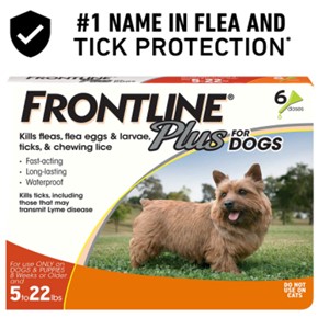 FrontLine Plus Flea Tick Treatment 5-22 Lbs.