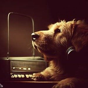 Dog Listening To The Radio