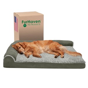 Pictured is the Furhaven Orthopedic Dog Bed w/Bolsters