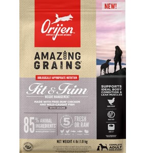 Pictured is the Orijen Fit & Trim Dry Dog Food